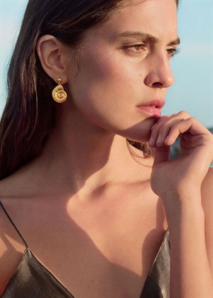 Malibu earrings Forgyldt Maanesten 
